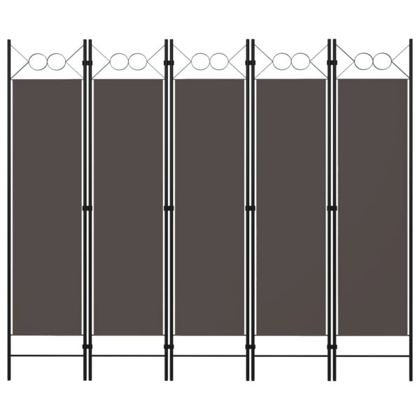 vidaXL 5-Panel Room Divider Anthracite 78.7"x70.9"