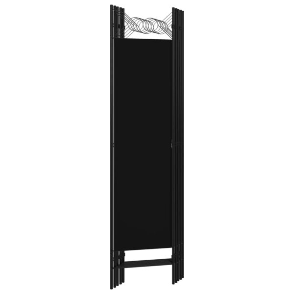 vidaXL 5-Panel Room Divider Black 78.7"x70.9" - Image 4