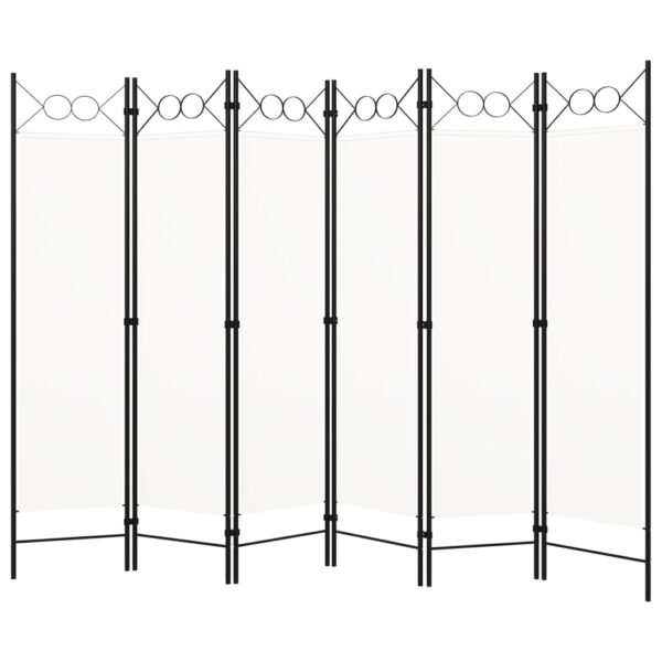 vidaXL 6-Panel Room Divider White 94.5"x70.9"