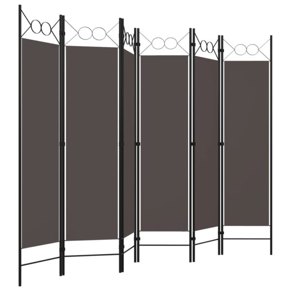 vidaXL 6-Panel Room Divider Anthracite 94.5"x70.9" - Image 3