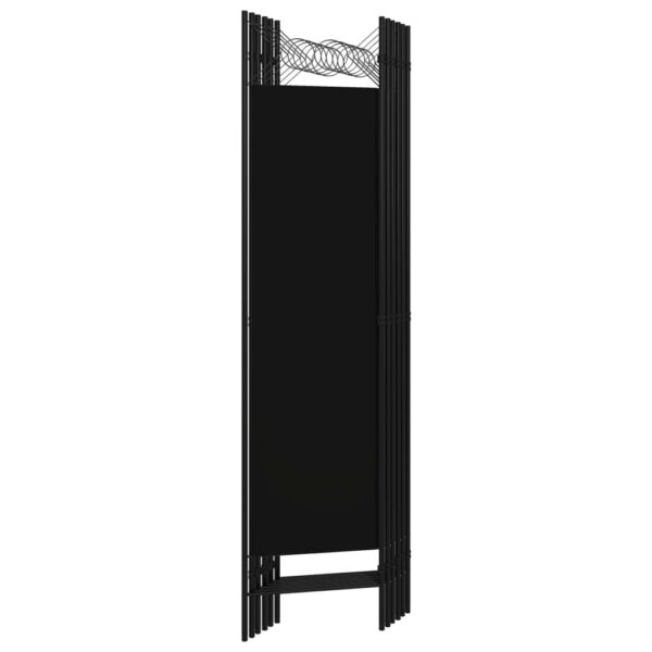 vidaXL 6-Panel Room Divider Black 94.5"x70.9" - Image 4