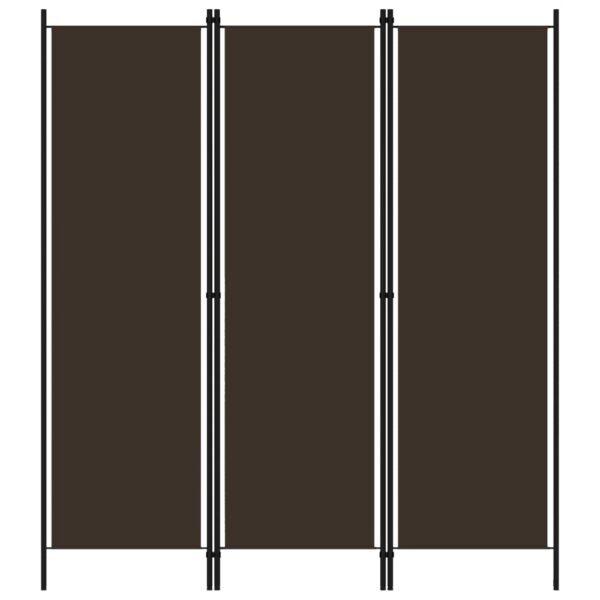 vidaXL 3-Panel Room Divider Brown 59.1"x70.9"