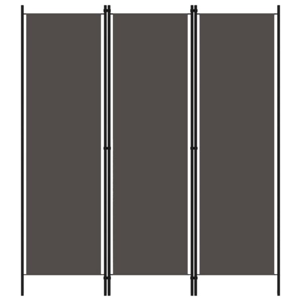 vidaXL 3-Panel Room Divider Anthracite 59.1"x70.9"