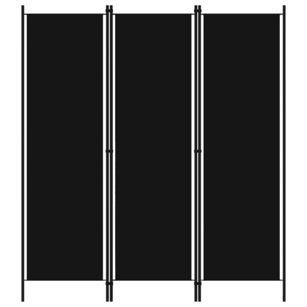 vidaXL 3-Panel Room Divider Black 59.1"x70.9"