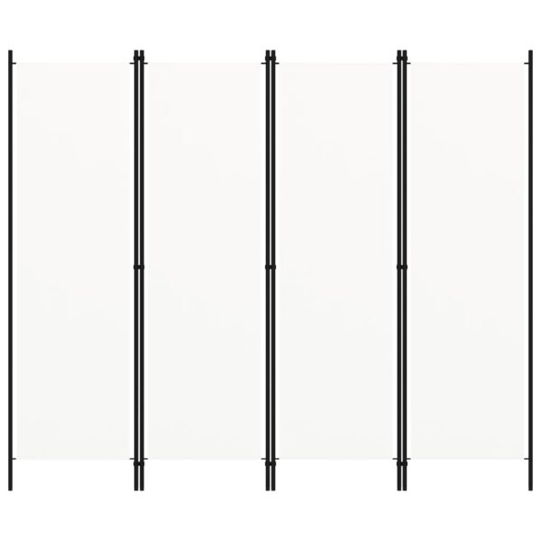 vidaXL 4-Panel Room Divider White 78.7"x70.9" - Image 3