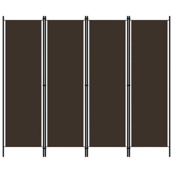 vidaXL 4-Panel Room Divider Brown 78.7"x70.9"