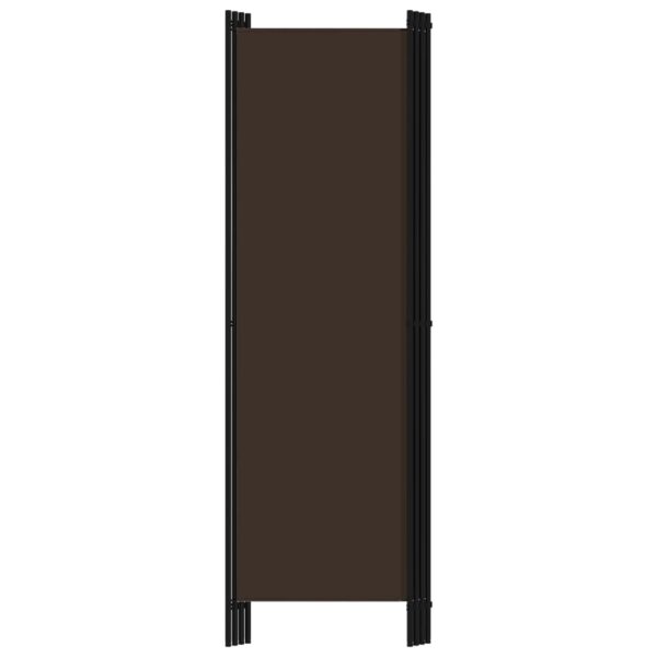 vidaXL 4-Panel Room Divider Brown 78.7"x70.9" - Image 4