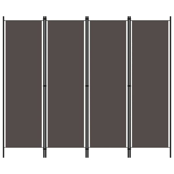 vidaXL 4-Panel Room Divider Anthracite 78.7"x70.9"