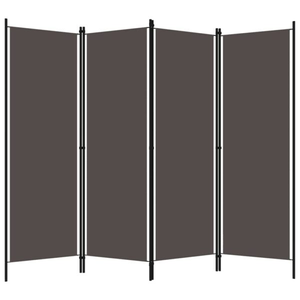 vidaXL 4-Panel Room Divider Anthracite 78.7"x70.9" - Image 2