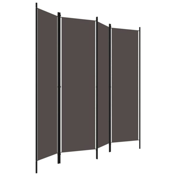 vidaXL 4-Panel Room Divider Anthracite 78.7"x70.9" - Image 3