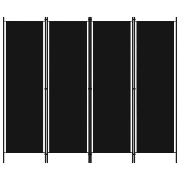 vidaXL 4-Panel Room Divider Black 78.7"x70.9"