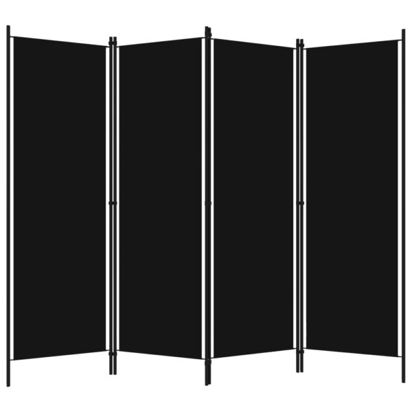 vidaXL 4-Panel Room Divider Black 78.7"x70.9" - Image 2