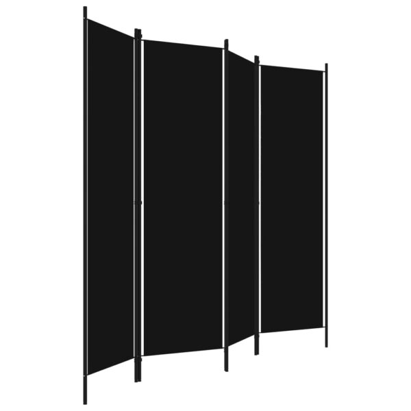 vidaXL 4-Panel Room Divider Black 78.7"x70.9" - Image 3