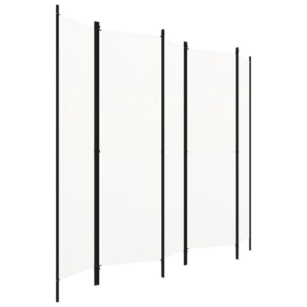 vidaXL 5-Panel Room Divider White 98.4"x70.9" - Image 2