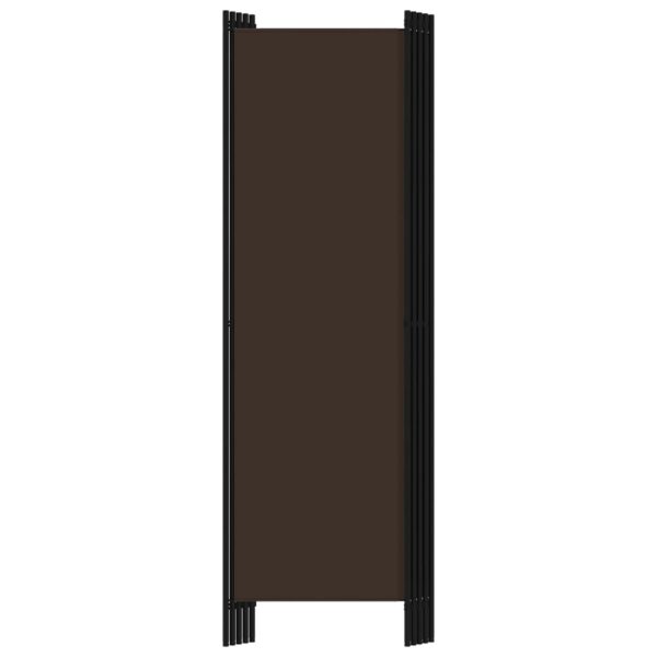 vidaXL 5-Panel Room Divider Brown 98.4"x70.9" - Image 4