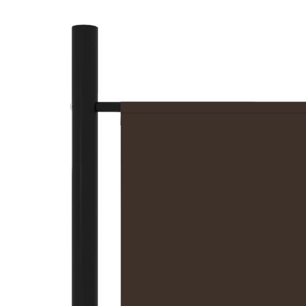 vidaXL 5-Panel Room Divider Brown 98.4"x70.9" - Image 5