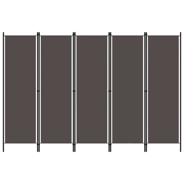 vidaXL 5-Panel Room Divider Anthracite 98.4"x70.9"