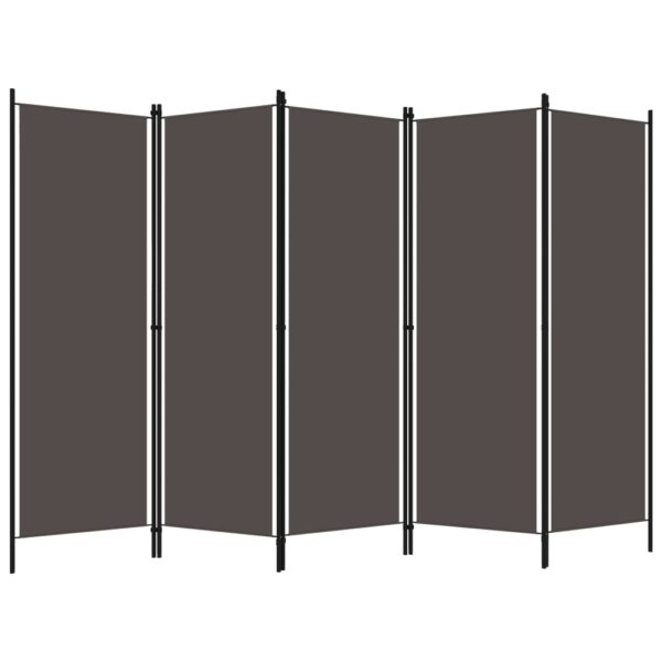 vidaXL 5-Panel Room Divider Anthracite 98.4"x70.9" - Image 2