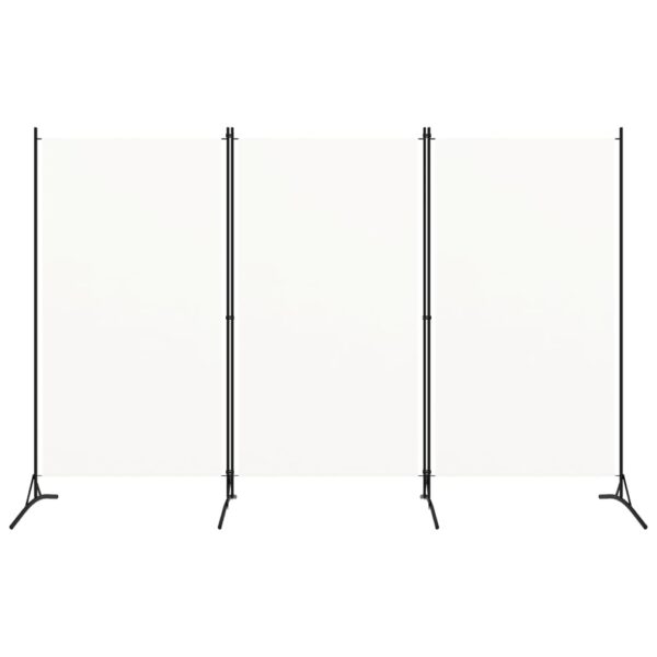 vidaXL 3-Panel Room Divider White 102.4"x70.9" Fabric - Image 2