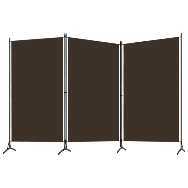 vidaXL 3-Panel Room Divider Brown 102.4"x70.9" Fabric - Image 2