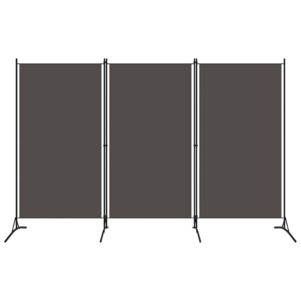 vidaXL 3-Panel Room Divider Anthracite 102.4"x70.9" Fabric