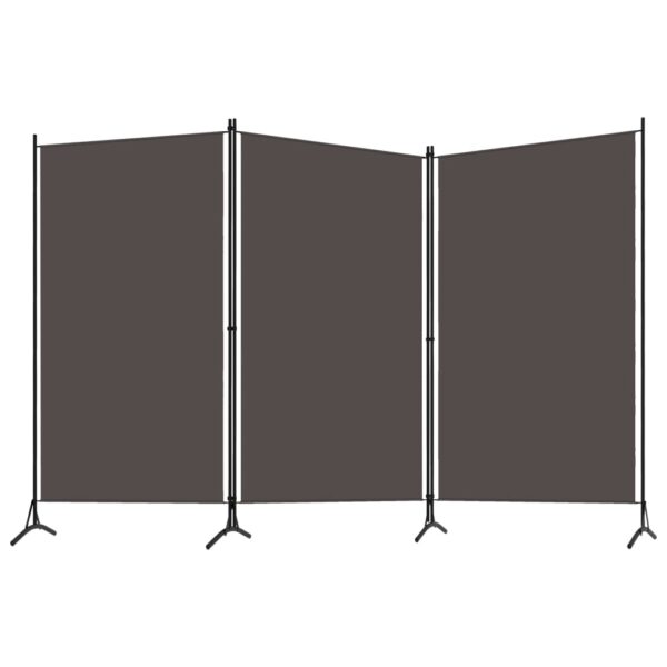 vidaXL 3-Panel Room Divider Anthracite 102.4"x70.9" Fabric - Image 2