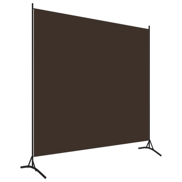 vidaXL Room Divider Brown 68.9"x70.9" Fabric - Image 2