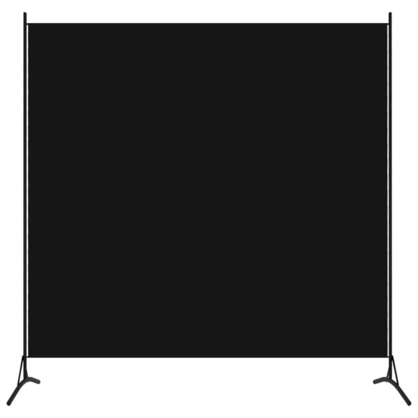 vidaXL Room Divider Black 68.9"x70.9" Fabric