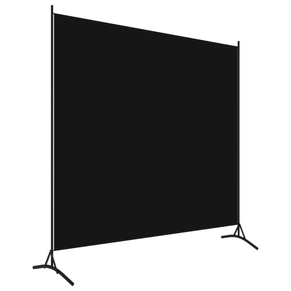 vidaXL Room Divider Black 68.9"x70.9" Fabric - Image 2