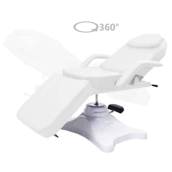 vidaXL Massage Table White 70.9"x24.4"x(34.1"-46.5") - Image 2