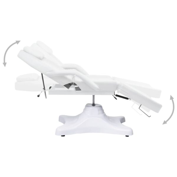 vidaXL Massage Table White 70.9"x24.4"x(34.1"-46.5") - Image 3