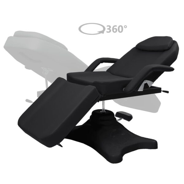 vidaXL Massage Table Black 70.9"x24.4"x(34.1"-46.5") - Image 2