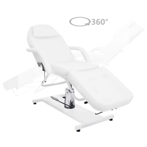 vidaXL Massage Table White 70.9"x24.4"x(34.3"-44.1") - Image 2