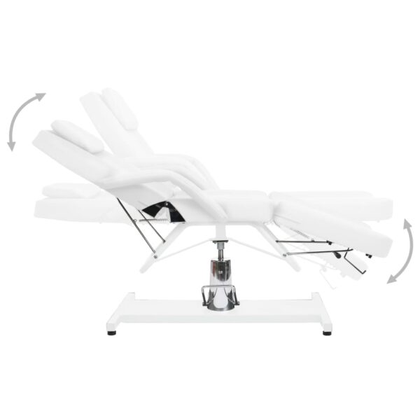 vidaXL Massage Table White 70.9"x24.4"x(34.3"-44.1") - Image 3