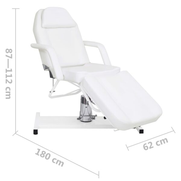 vidaXL Massage Table White 70.9"x24.4"x(34.3"-44.1") - Image 8