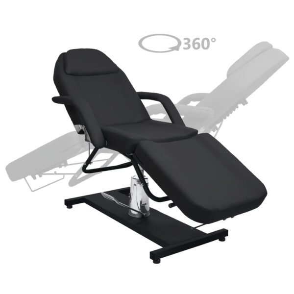 vidaXL Massage Table Black 70.9"x24.4"x(34.3"-44.1") - Image 2