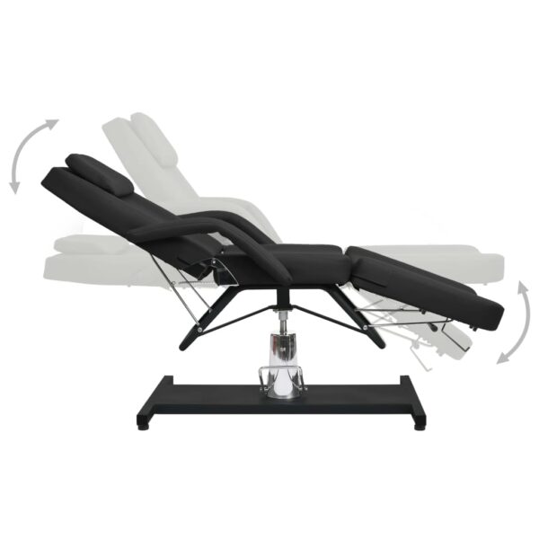 vidaXL Massage Table Black 70.9"x24.4"x(34.3"-44.1") - Image 3