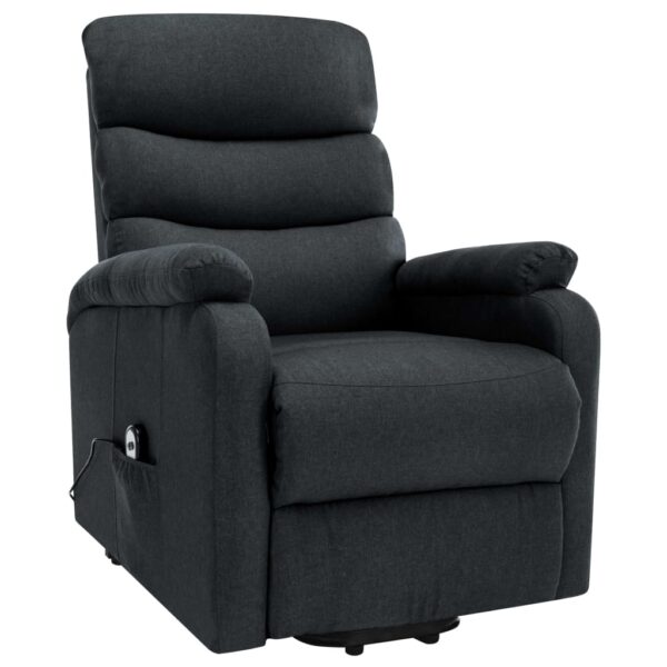 vidaXL Power Lift Massage Recliner Dark Gray Fabric - Image 2