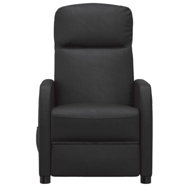 vidaXL Reclining Chair Black Faux Leather - Image 3