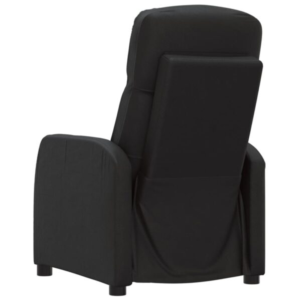 vidaXL Reclining Chair Black Faux Leather - Image 6