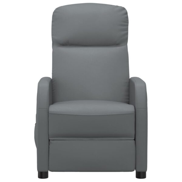 vidaXL Massage Reclining Chair Anthracite Faux Leather - Image 2