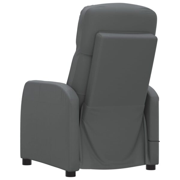 vidaXL Massage Reclining Chair Anthracite Faux Leather - Image 4