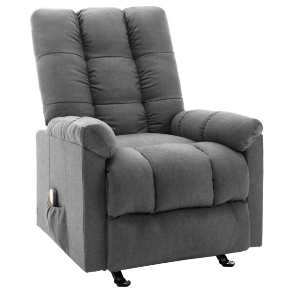 vidaXL Recliner Light Gray Fabric