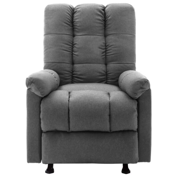 vidaXL Recliner Light Gray Fabric - Image 2