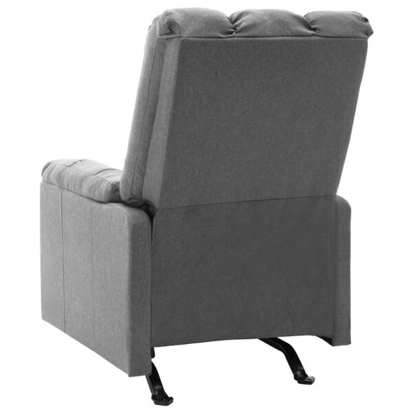 vidaXL Recliner Light Gray Fabric - Image 3