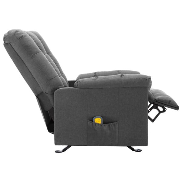 vidaXL Recliner Light Gray Fabric - Image 4