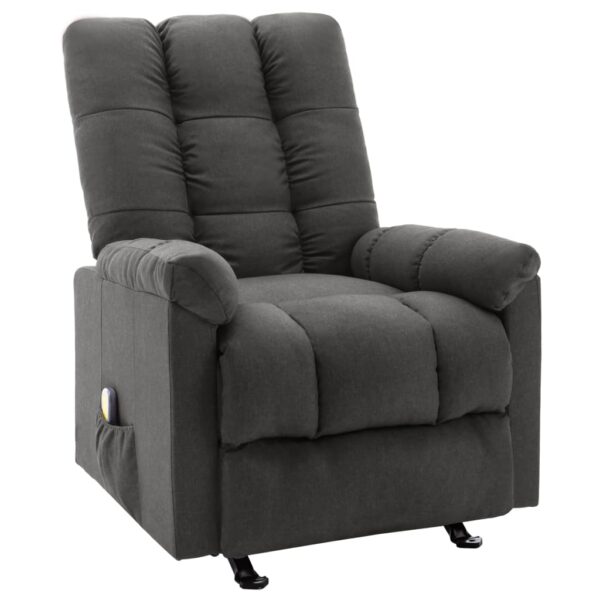 vidaXL Recliner Dark Gray Fabric