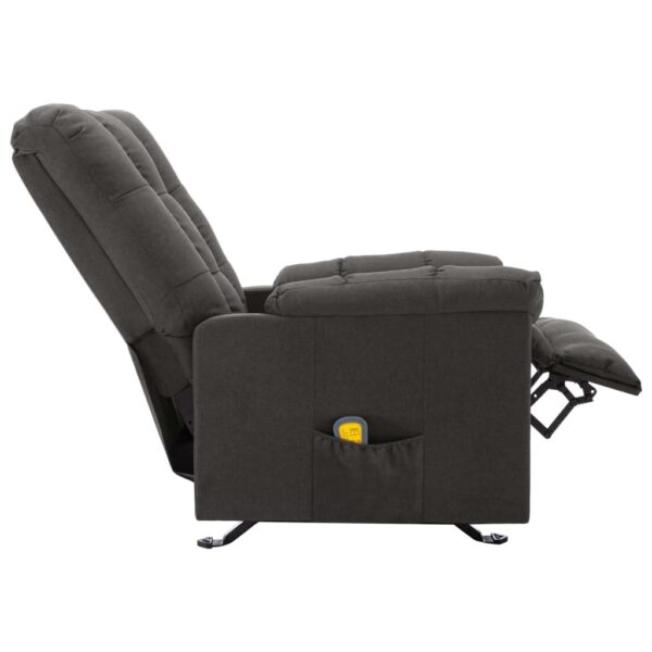 vidaXL Recliner Dark Gray Fabric - Image 4