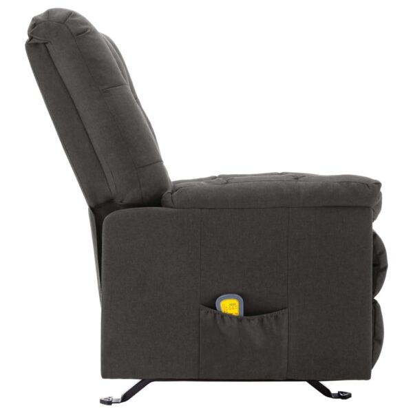 vidaXL Recliner Dark Gray Fabric - Image 5