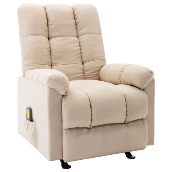 vidaXL Recliner Cream Fabric